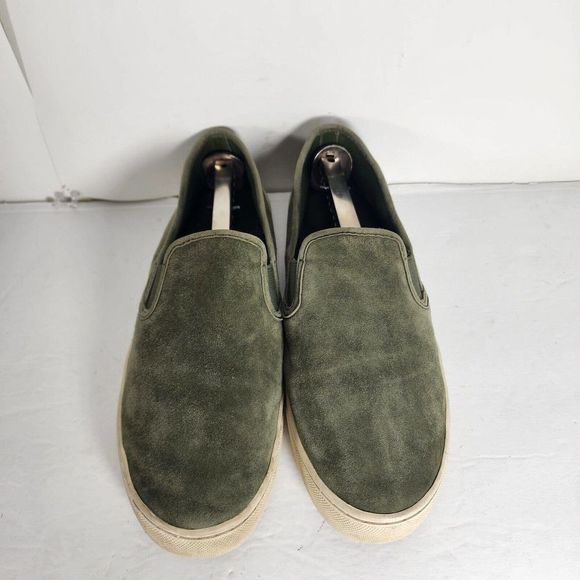TORY BURCH Women's Jesse Size 10 M Green Suede Slip-On Flat Sneaker - Picture 3 of 12